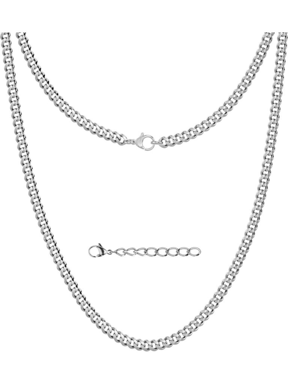 Men's Cuban Link Chain Necklace - Gold/Silver, 2/4/6mm, Stylish & Durable